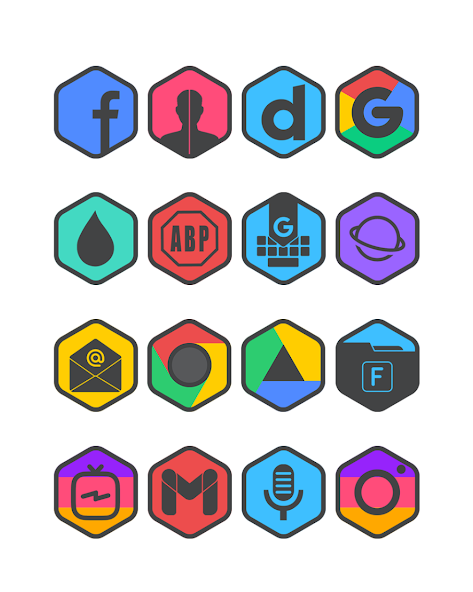 Hexadark - Hexa Icon Pack