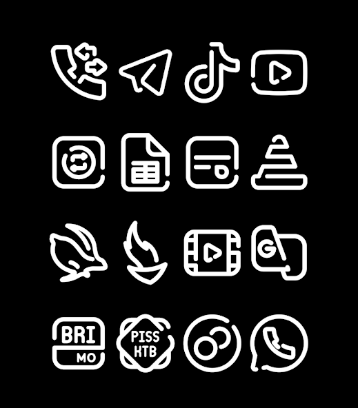 LineBula White - Icon Pack