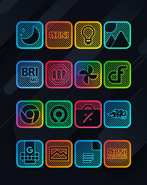 iOS Lines - Neon icon Pack