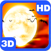 Full Moon Scary Flying Bats 3D