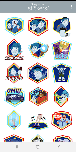 Pixar Stickers: Onward