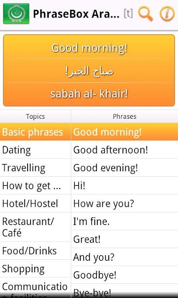 Phrasebook Arabic