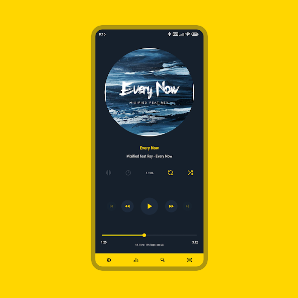 Luminous Black - Poweramp Skin