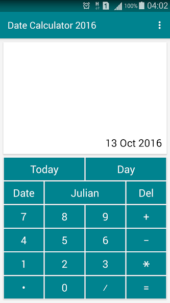 Date Calculator 2016