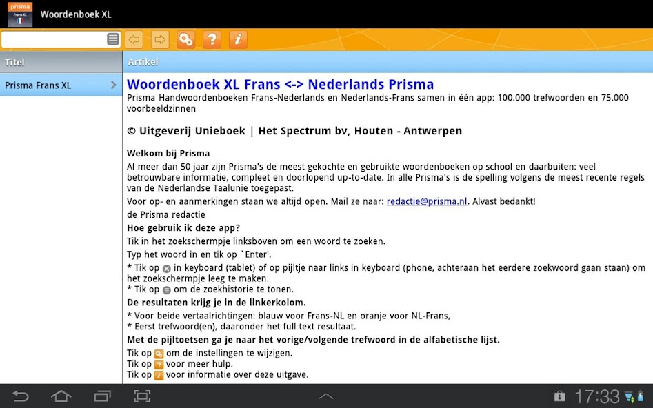 Woordenboek XL Frans Prisma