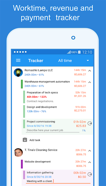 Trice - work time tracker app