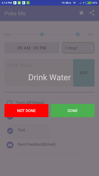 Poke Me - Water Drink Reminder