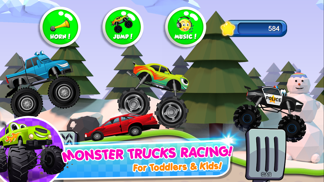 Monster Trucks Game for Kids 2 