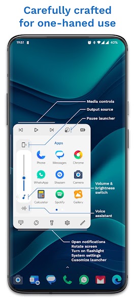 Edge Card Launcher: Side Panel