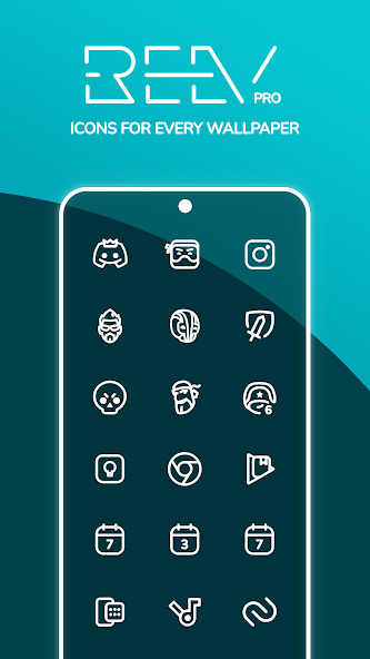 Reev Pro - White Outline Icons