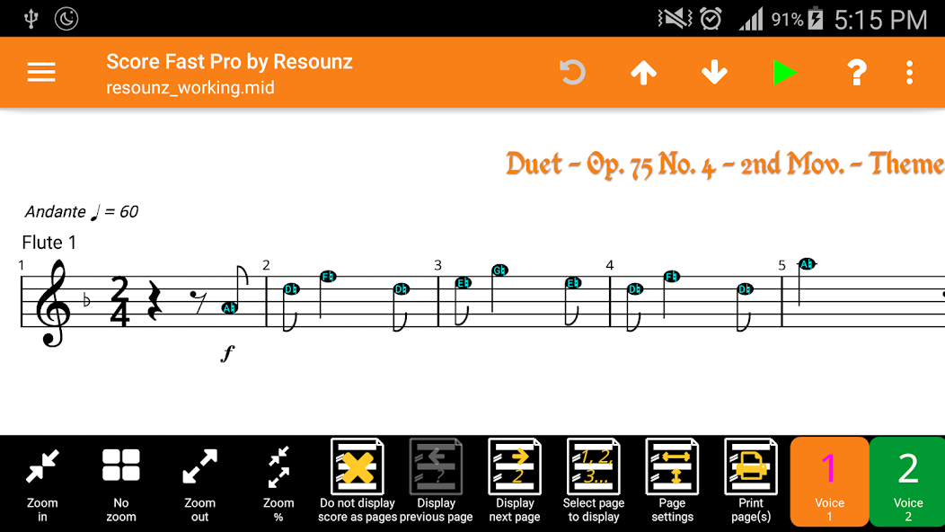 Score Fast Pro: compose, notat