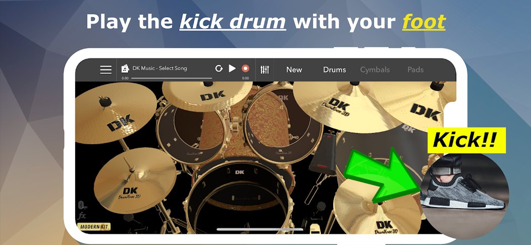 DrumKnee 3D Drums - Drum Set