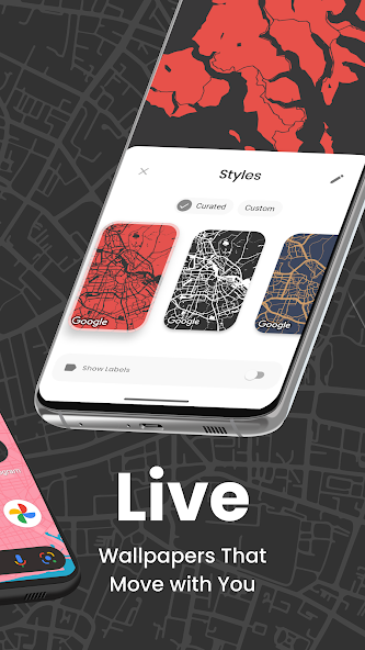 Cartogram - Live Map Wallpaper