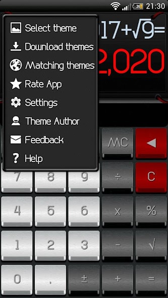 SCalc theme Black Keyboard