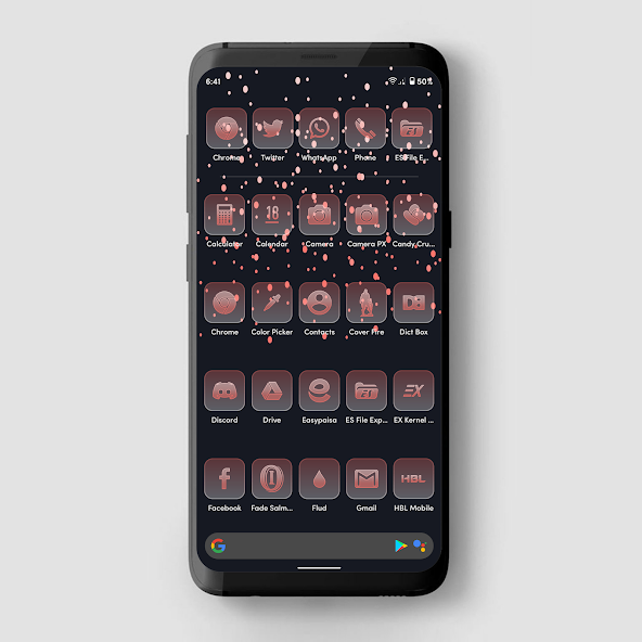 Fade Salmon Icons Pack