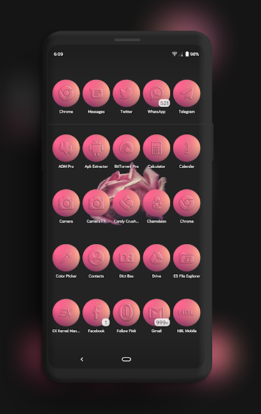 Follow Pink Icons Pack