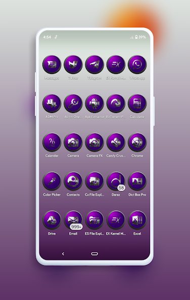 Orbic Purple Icons Pack