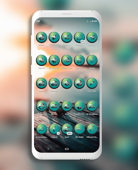 Orbic Teal Icons Pack