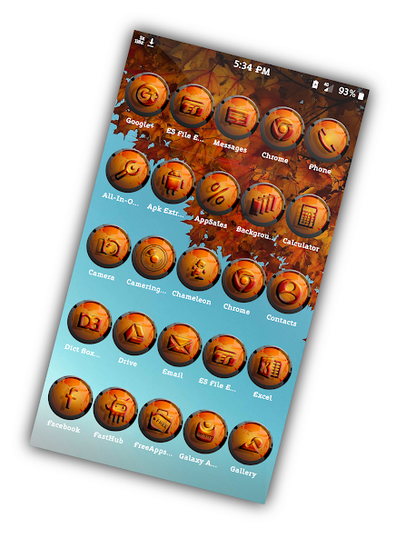 Spatter Orange Icons Pack