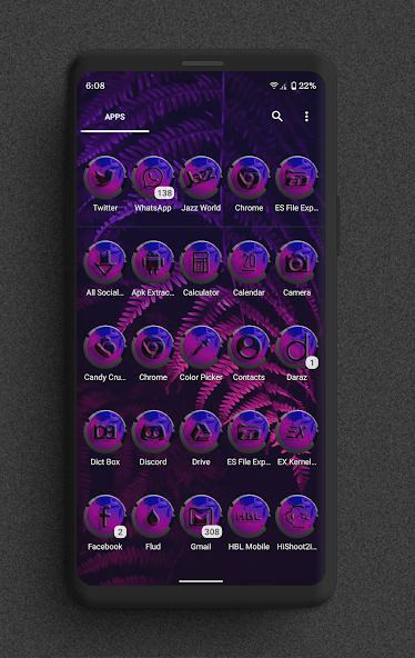 Spatter Purple Icons Pack