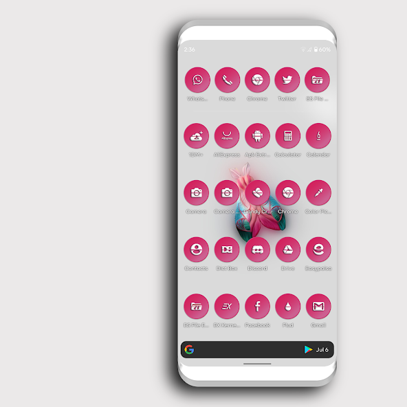 Vivid Cerise Icons Pack