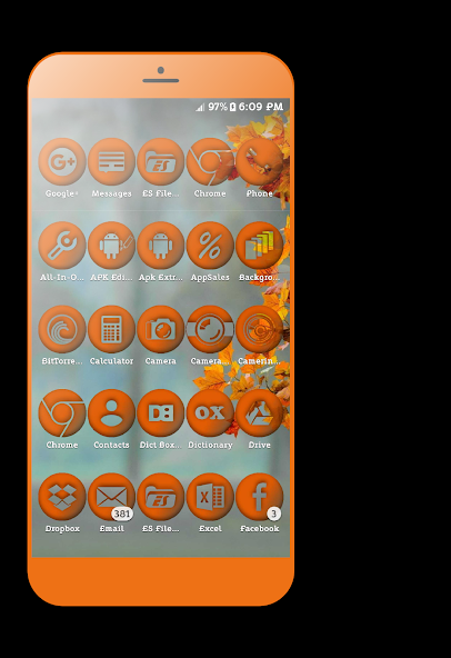 Zeal Orange Icons Pack