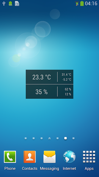 Temperature / Humidity Widget