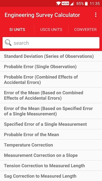 Engineering Survey Calculator