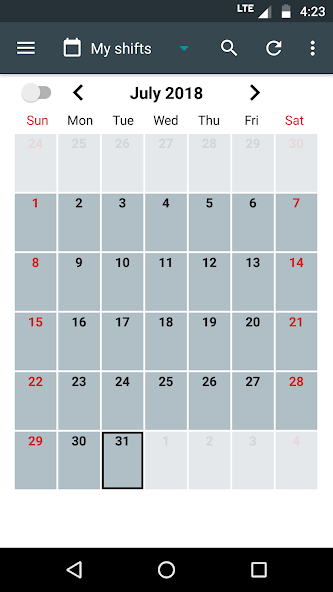 Shift Calendar