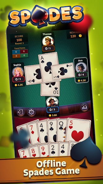 Spades - Offline Card Games 