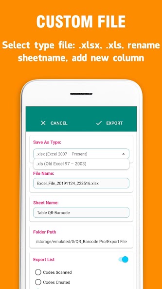 QR - Barcode Pro: Reader, Generator & Export Excel