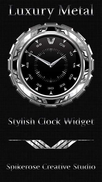 Luxury Metal Clock Widget