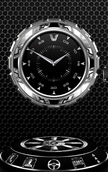 Luxury Metal Clock Widget