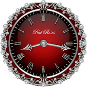 Red Roses Clock Widget