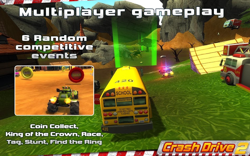 Crash Drive 2: 3D racing cars 