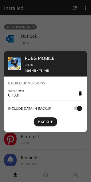 Backup + Restore (apk, obb + data)