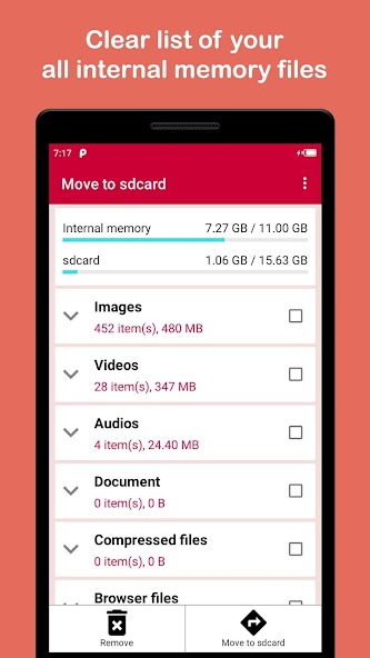 Move files to SD card