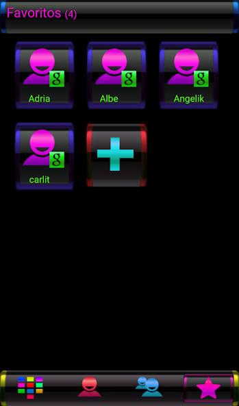 THEME GO CONTACTS BLACK COLORS