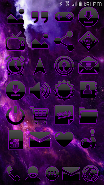 PAQUETE ICONOS SPACE PURPURA