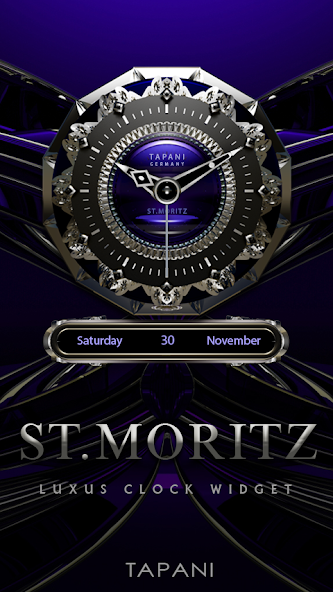 St. Moritz Luxury Clock Widget