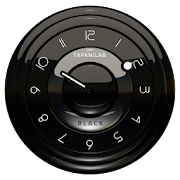 Black clock widget