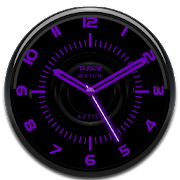 ARTIST Designer Clock Widget purple / violet