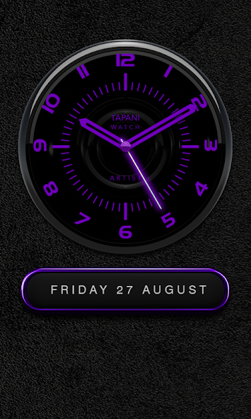 ARTIST Designer Clock Widget purple / violet