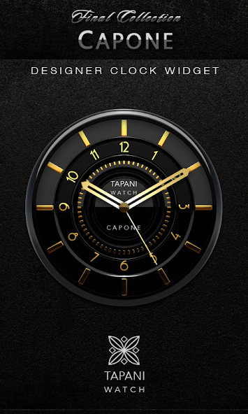 Capone Luxury Clock Widget black gold