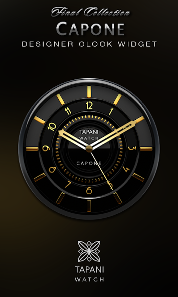 Capone Luxury Clock Widget black gold