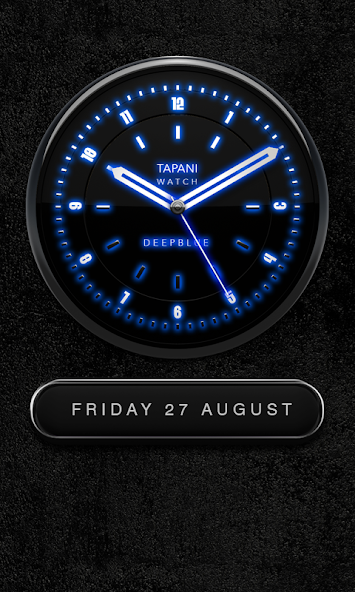 DEEP BLUE Designer Clock Widget