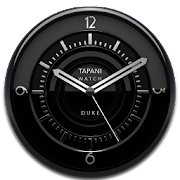 DUKE Designer Clock Widget black silver