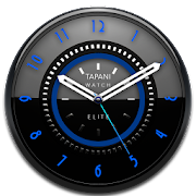 ELITE Designer Clock Widget black metal