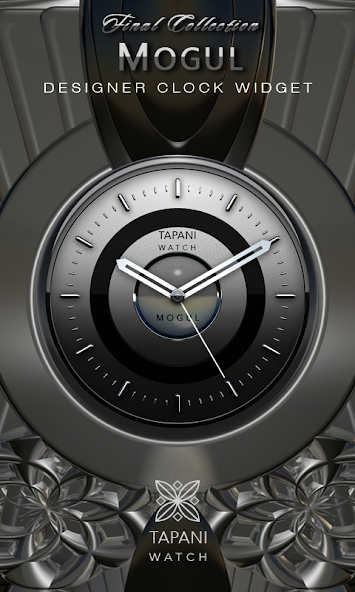 MOGUL Designer Clock Widget white black