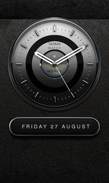 MOGUL Designer Clock Widget white black